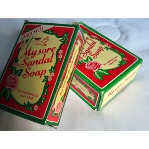 Mysore Sandal Sandalwood Soap Bars Vintage Original Packaging 75g & 125g